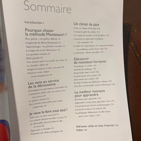 Montessori Book (french version) : La pédagogie Montessori à la maison - Picture 3 of 3